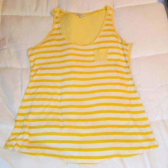 Maternity Striped Tanktop GAP Size Small Yellow - Picture 1 of 6